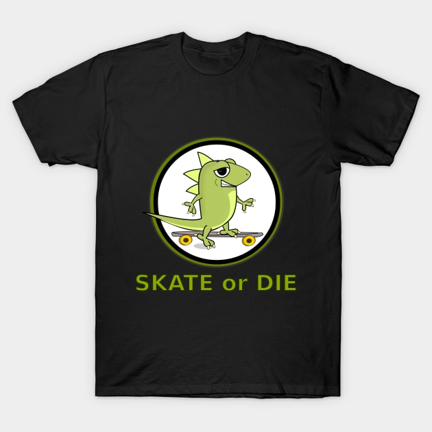 Lizard Skate or Die T-Shirt by YumBooty